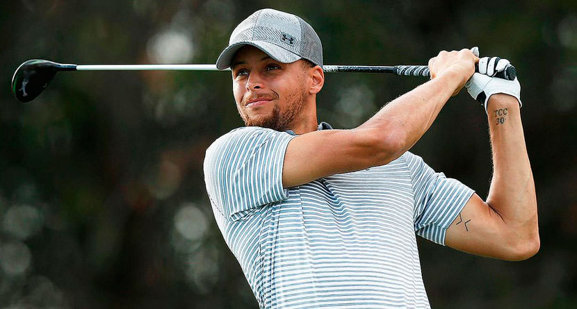 Steph Curry Crashes Hotel Room with Golf Swing