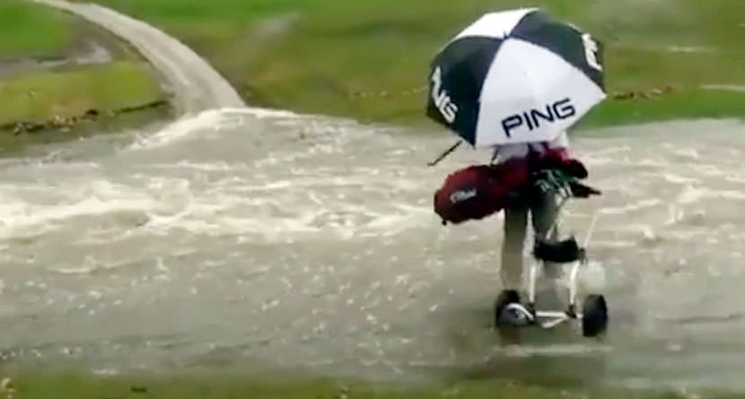 Golfer Washed Away Overflowing Creek