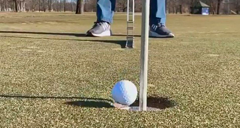 Molinari Conducts Scientific Flagstick-In Putting Test