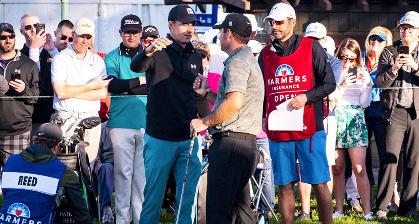 Spieth & Reed Hug It Out On First Tee