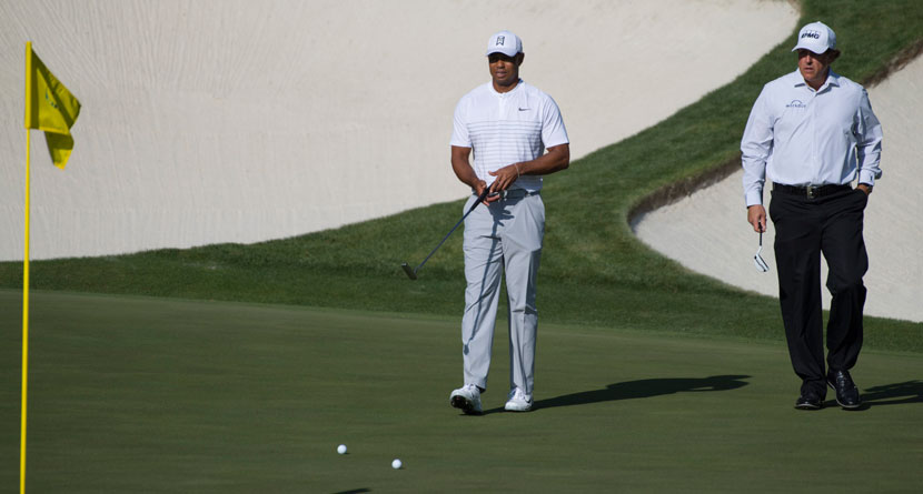 Tiger, Phil Practice For Augusta With Crazy Backyard Greens