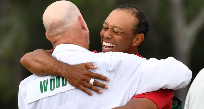 Tiger’s Emotional Text To His Caddie After Masters Win