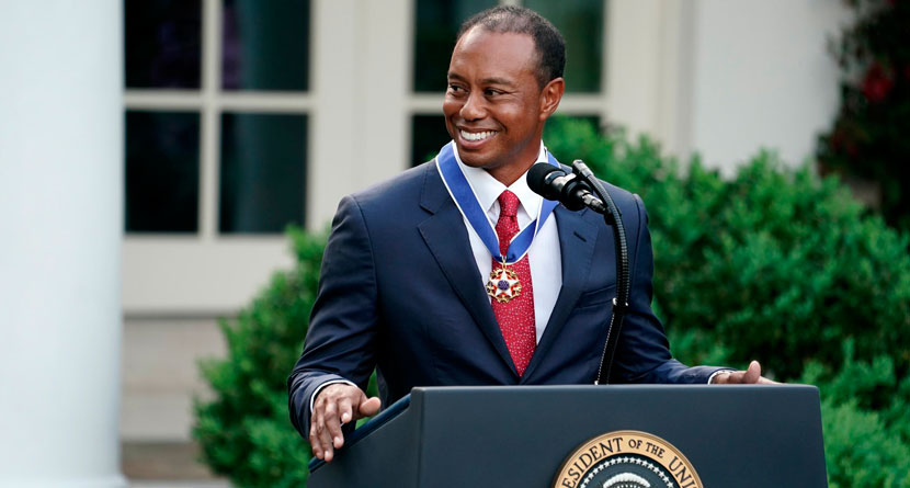 Woods Receives Presidential Medal Of Freedom