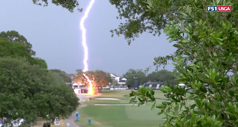 Lightning Strikes Tree At U.S. Women’s Open