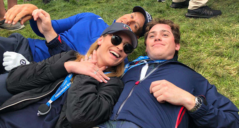 Stenson Lies Down For Picture With Injured Fan