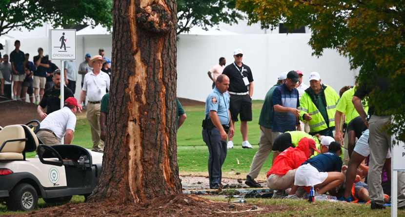 Lightning Strike Sends Tour Championship Fans To Hospital