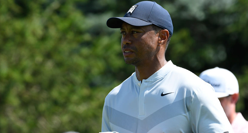 Tiger Withdraws From Northern Trust Due To Oblique Strain