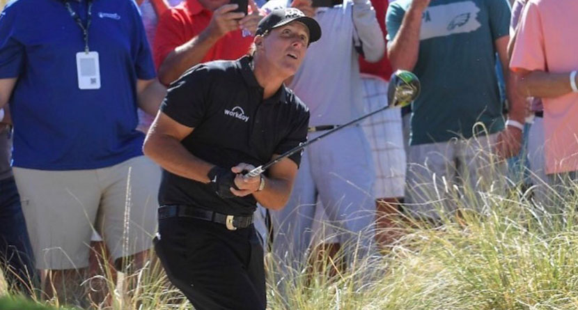 Mickelson Hits A Driver Out Of A Bush In Vegas